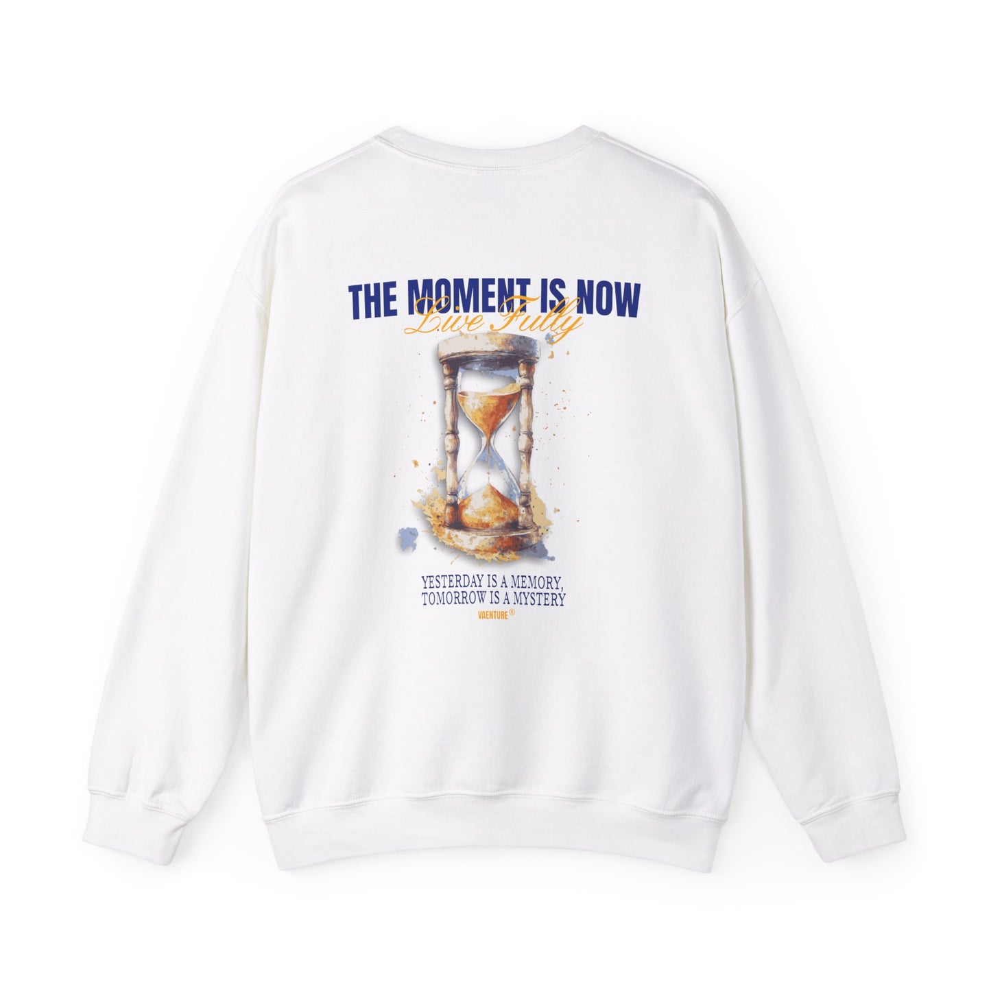 Inspirational Unisex Crewneck Sweatshirt - 'The Moment Is Now'