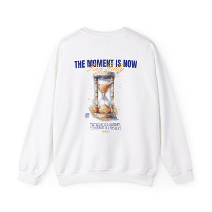 Inspirational Unisex Crewneck Sweatshirt - 'The Moment Is Now'