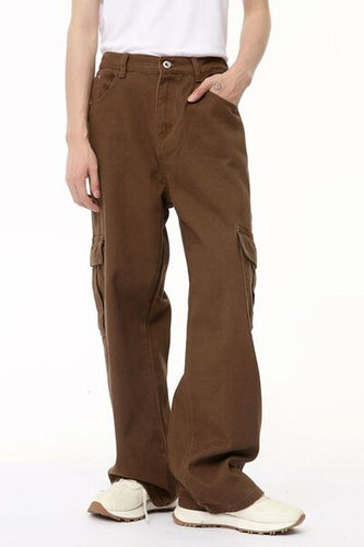 Straight Fit Cargo Pants - Hover